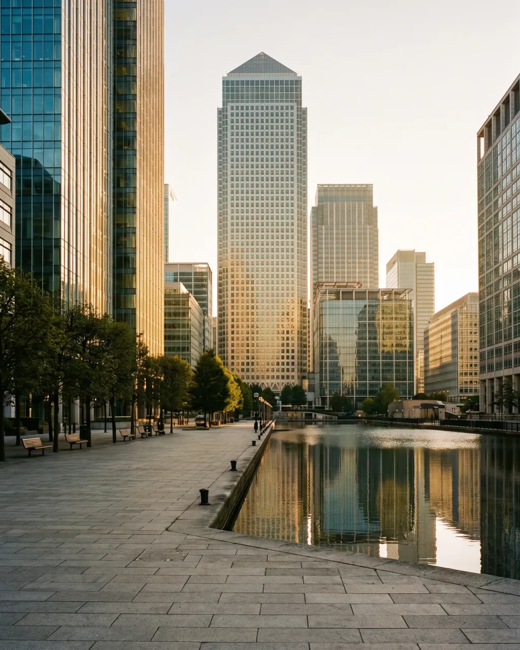 A bright Canary Wharf interior after an end of tenancy clean