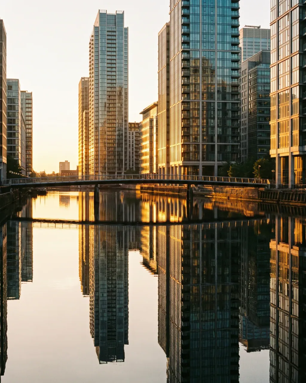 A bright Heron Quays & South Quay interior after an end of tenancy clean